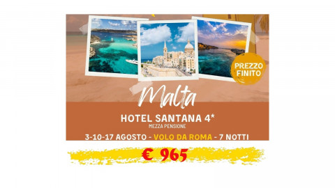 2024 malta hotel santana 4* 3/10/17 agosto IN25